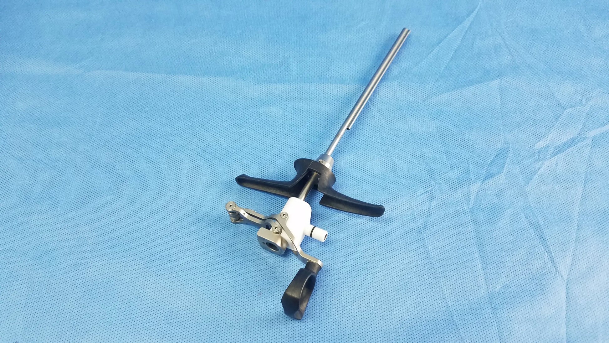 Olympus WA22067A passive monopolar working element with long metallic shaft black ergonomic handles and white plastic parts