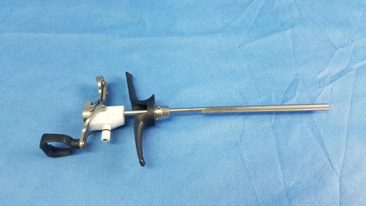 Olympus wa22067a passive monopolar working element with silver metallic shaft black ergonomic handles and white plastic component