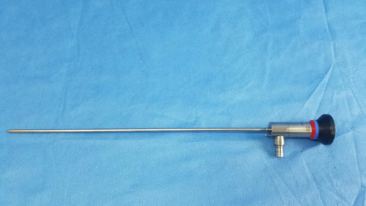 Silver oes elite wa2t430a rigid telescope with black and red capped tip for high definition surgical use