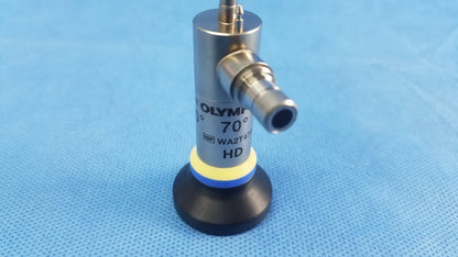 Olympus wa2t470a oes elite rigid telescope with metallic body black base and yellow blue ring for hd endoscopy