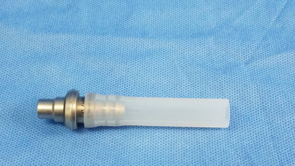 Clear plastic evacuation adapter with metallic connector compatible olympus model wa33026a for outer sheath connection