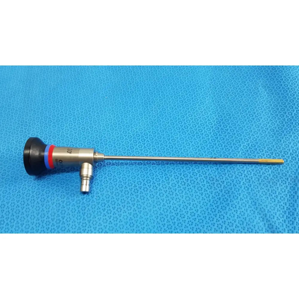 Silver surgical olympus wa96201a 30° autoclavable ent sinuscope endoscope with black red and blue ringed handle