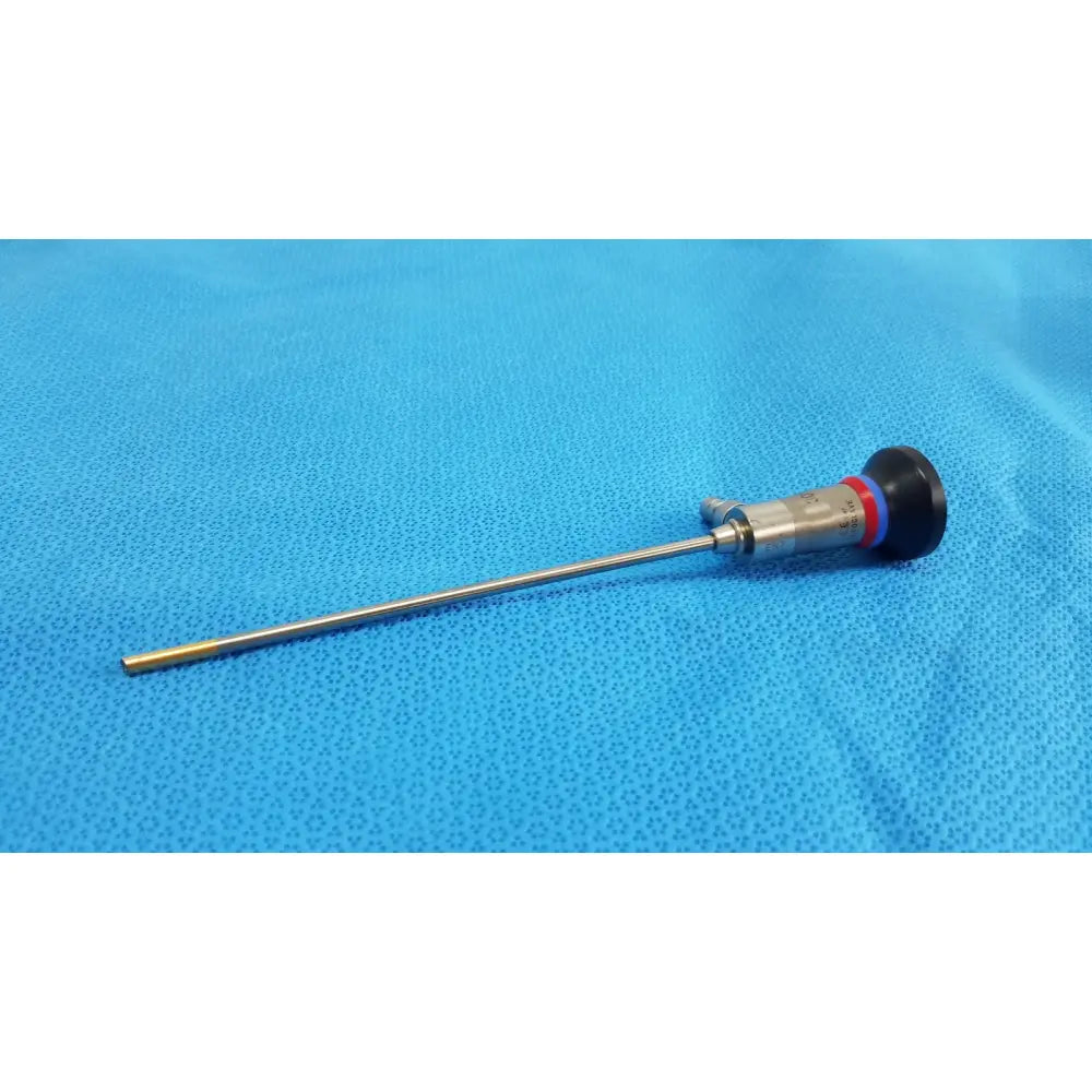 Silver autoclavable ent sinuscope with black handle and red accent ring olympus wa96201a 30 degree endoscope