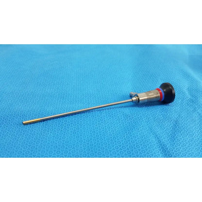 Silver autoclavable ent sinuscope with black handle and red accent ring olympus wa96201a 30 degree endoscope