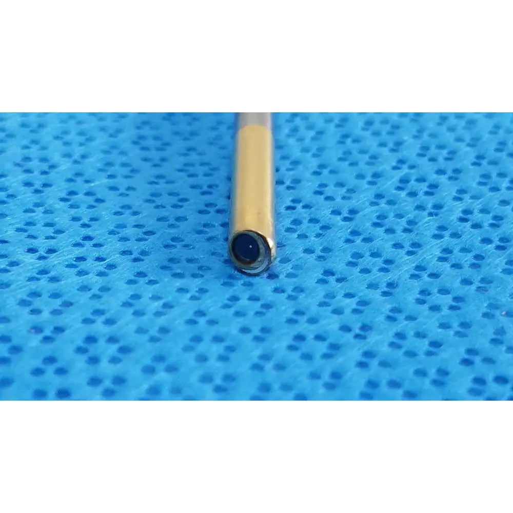 Slender metallic olympus wa96201a autoclavable ent sinuscope with gold body and dark circular lens end for medical use