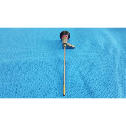 Silver autoclavable ent sinuscope with black red and blue capped tip olympus wa96201a 30 degree endoscope