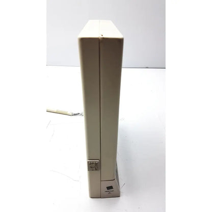 Beige plastic omega ctxl-trh-w humidity chart recorder showing the side label and energy star logo on the back side