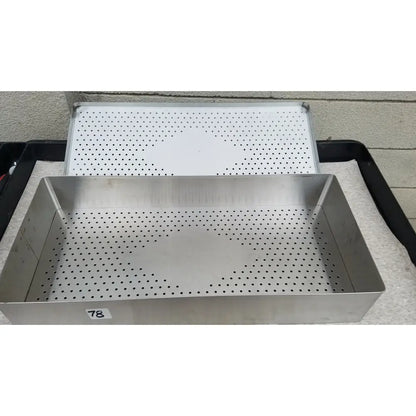 Reuse Medical Omni Tract 3422R Stainless Steel Drain Hole Pan and Cover Sterilization Tray Surgical & Orthopedic Instruments, second-hand product photo 1
