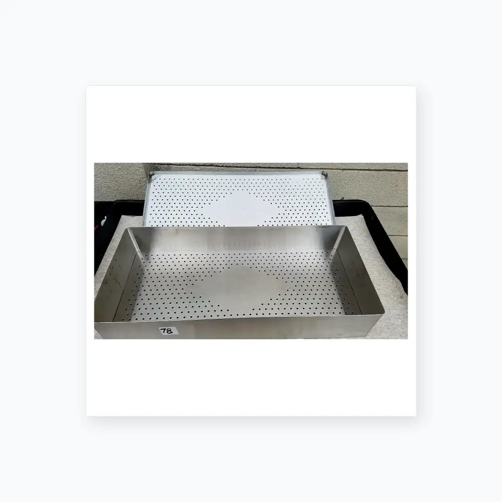 Reuse Medical Omni Tract 3422R Stainless Steel Drain Hole Pan and Cover Sterilization Tray Surgical & Orthopedic Instruments, second-hand product photo 1