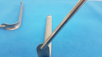 Omni-Tract Integra 4929 Radiolucent Aluminum Renal Vein Retractor Blade 1"x8" Surgical Retractor Blade, second-hand product photo 3