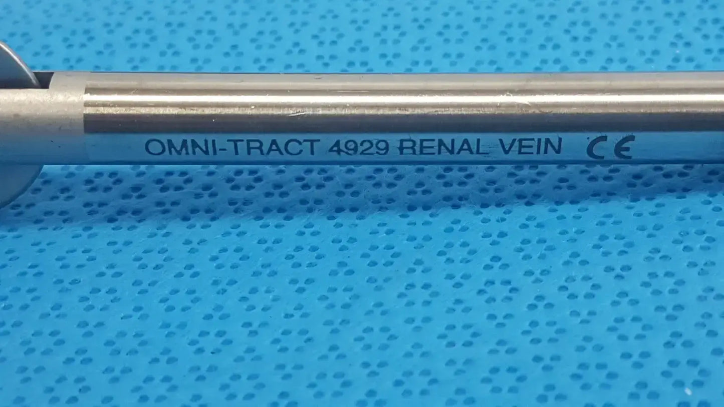 Omni-Tract Integra 4929 Radiolucent Aluminum Renal Vein Retractor Blade 1"x8" Surgical Retractor Blade, second-hand product photo 9