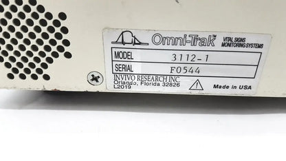 Omni-Trak Vital Signs Monitoring 3112-1 End Tidal Co2 Analyzer For MRI End Tidal CO2 Analyzer, second-hand product photo 6