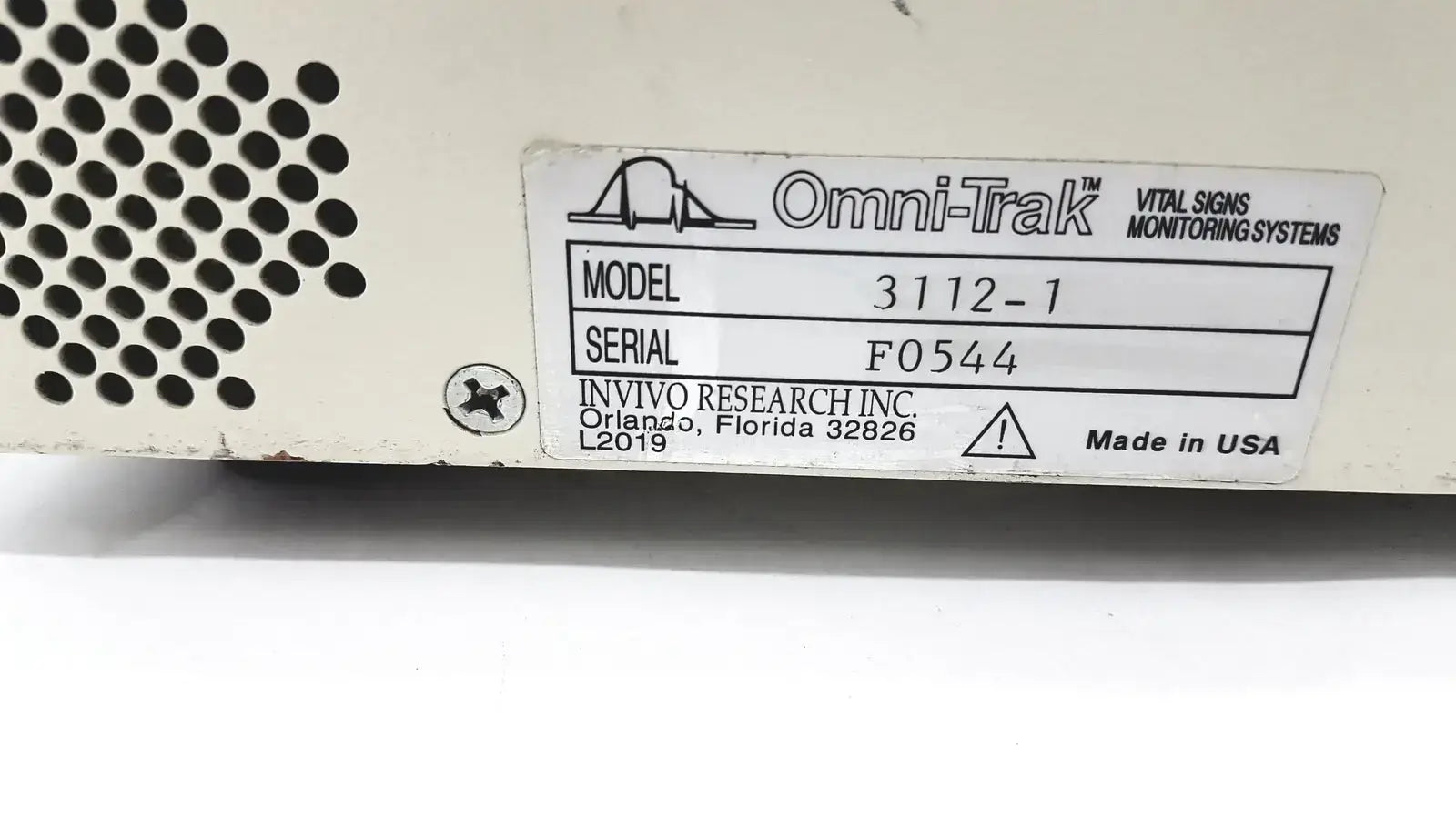 Omni-Trak Vital Signs Monitoring 3112-1 End Tidal Co2 Analyzer For MRI End Tidal CO2 Analyzer, second-hand product photo 6