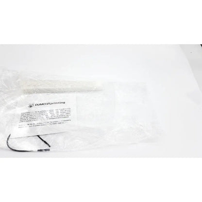 Clear plastic bag with black cord and white label for dumont printing adjustable face shield kit box of 100 units
