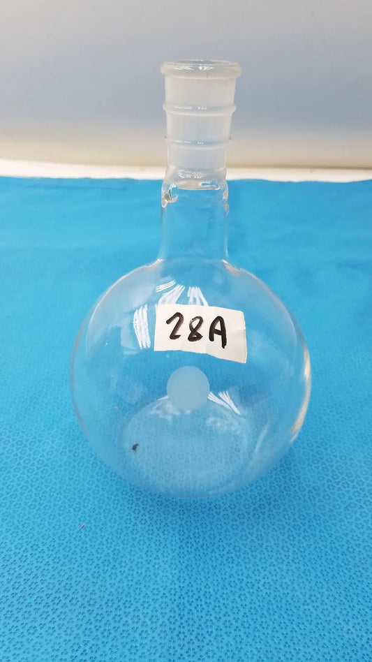 PYREX One Neck 24/40 Round Bottom Glass Flask 1L Lab Bottle Borosilicate 1000mL Glass Laboratory Glassware, second-hand product photo 2