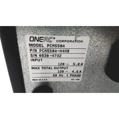 ONEAC Conditioned Power PCM550A Power Conditioner, second-hand product photo 6
