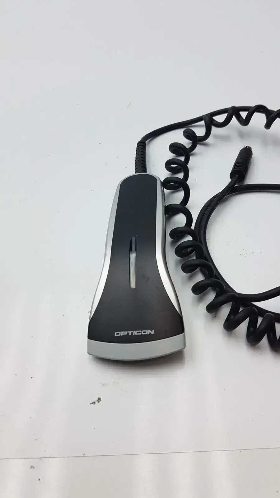 Opticon OPR-2001 Laser Barcode Scanner with MiniDIN6 Keyboard Wedge Connection Barcode Scanner, second-hand product photo 3