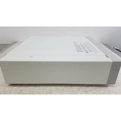 Off-white optronics microcast 3ccd electronic device with gray side panel and printed specifications on top surface