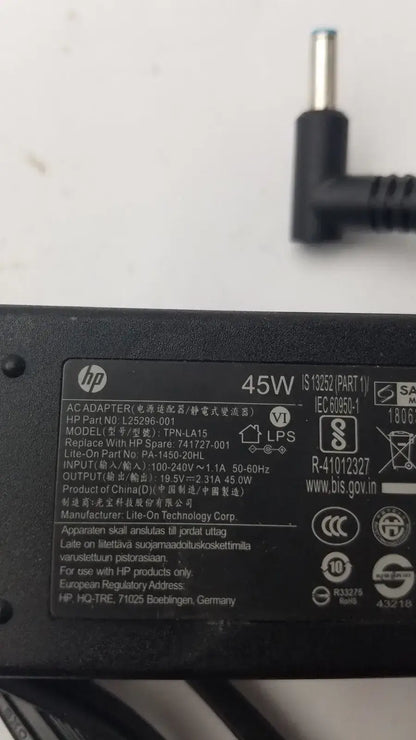 HP Original HP 45W 19.5V 2.31A Ultrabook Notebook Ac Adapter 741727-001 TPN-LA15 AC Adapter, second-hand product photo 3