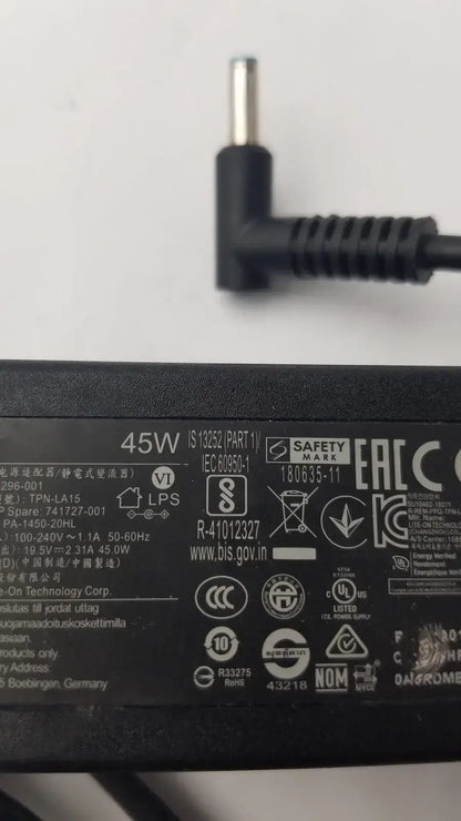 HP Original HP 45W 19.5V 2.31A Ultrabook Notebook Ac Adapter 741727-001 TPN-LA15 AC Adapter, second-hand product photo 4