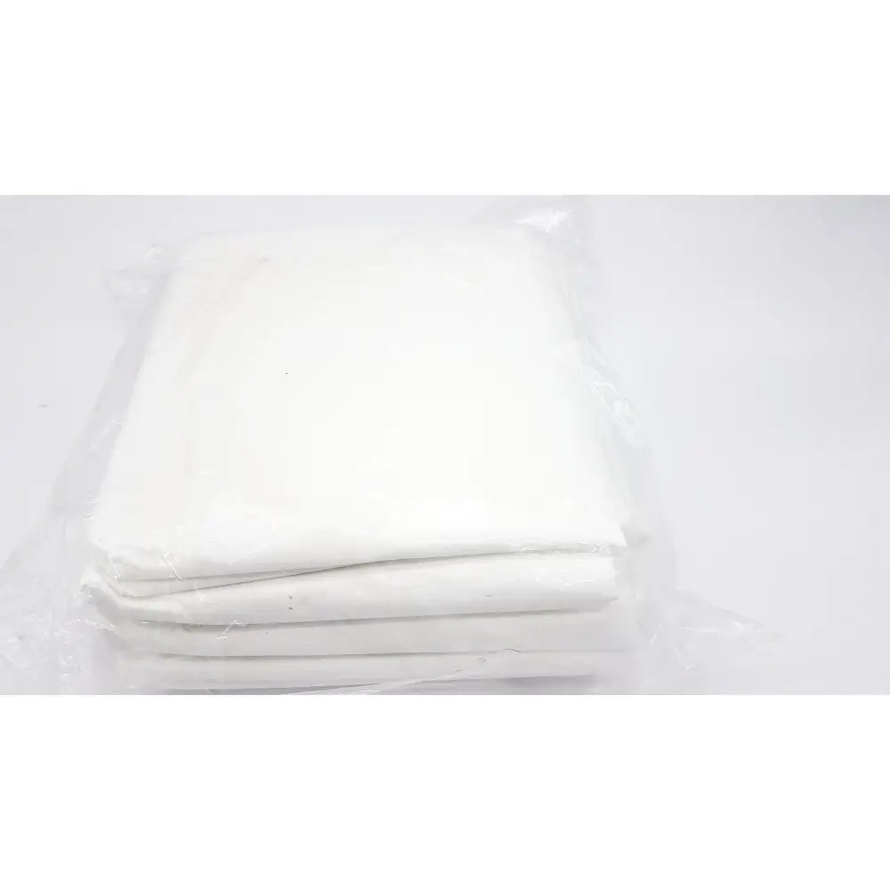 Pack of 10 abiti level 2 white isolation gown protective suits neatly folded and wrapped in clear plastic packaging