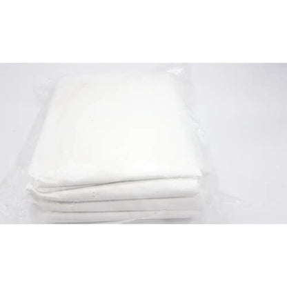 Pack of 10 abiti level 2 white isolation gown protective suits neatly folded and wrapped in clear plastic packaging