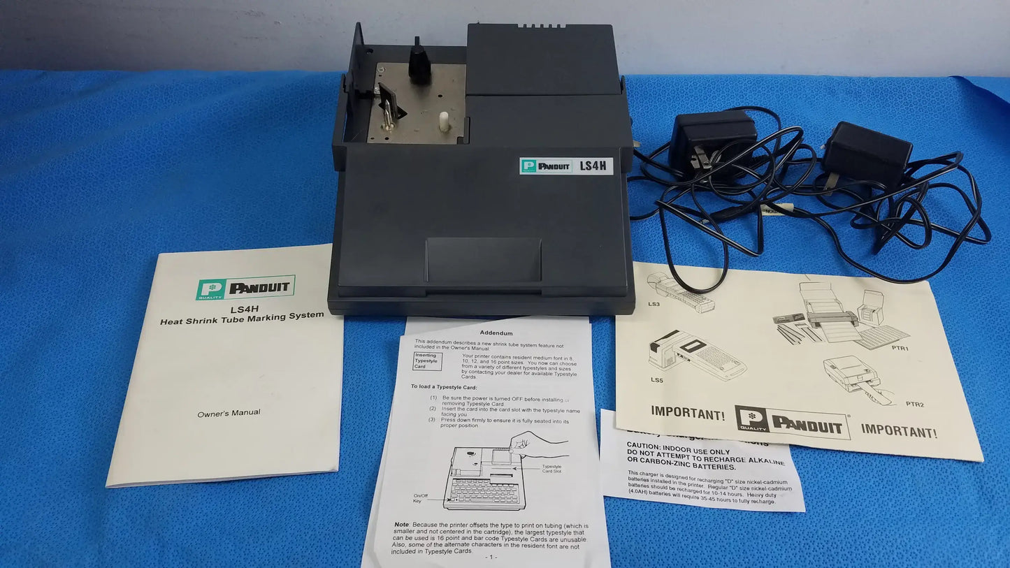 Panduit LS4H Heat Shrink Tube Marking System With Case and AC Adapter Heat Shrink Tube Marking System, second-hand product photo 1