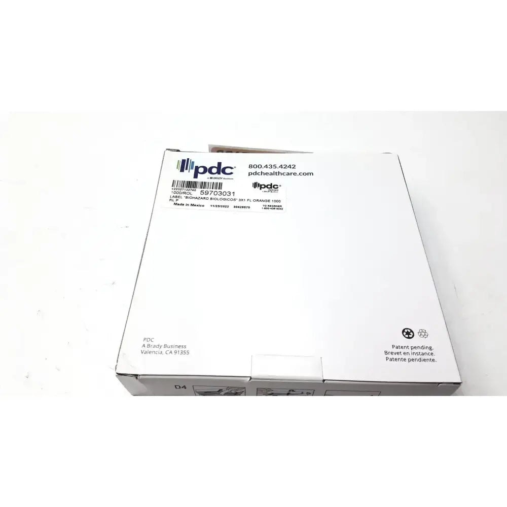 PDC Healthcare PDC 59703031 Label Biohazard Biologicos Hazard Identity, 3 x 1 FL Orange 1000 Biohazard Labels, as-is (for parts) product photo 6