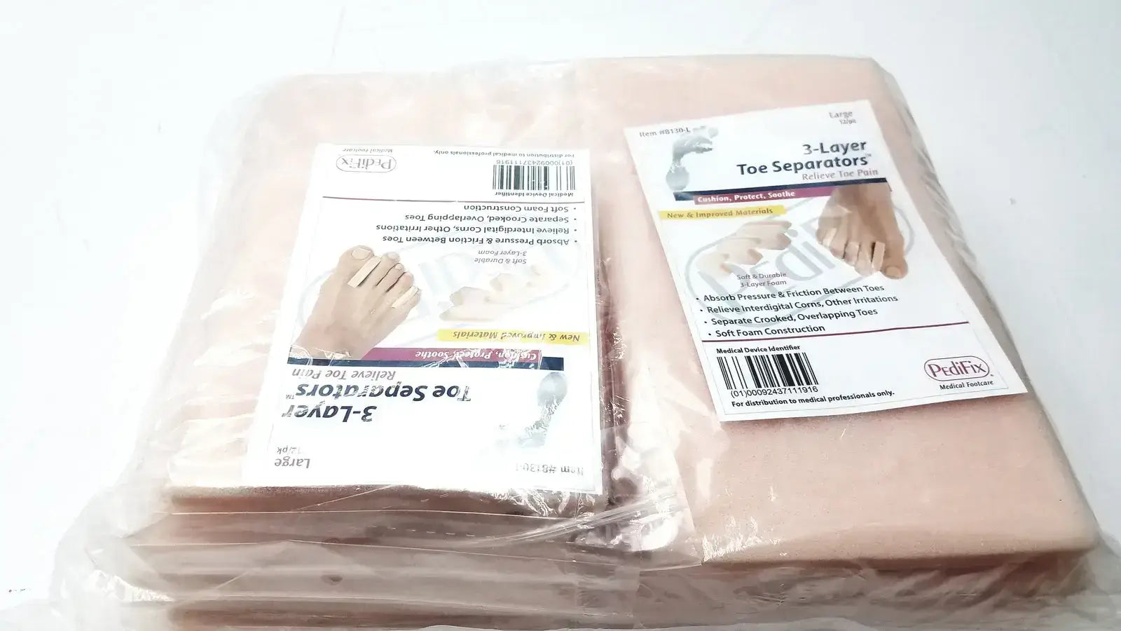 PediFix 8130-L 3-Layer Toe Separators - Large 12/Pack Toe Separators, second-hand product photo 3