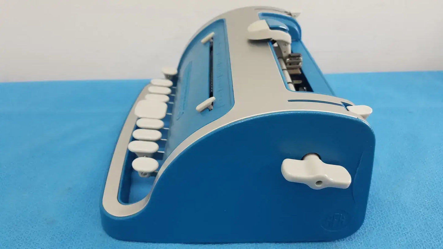 Perkins APH Brailler Blue Gray Portable Braille Braille Writer, as-is (for parts) product photo 4