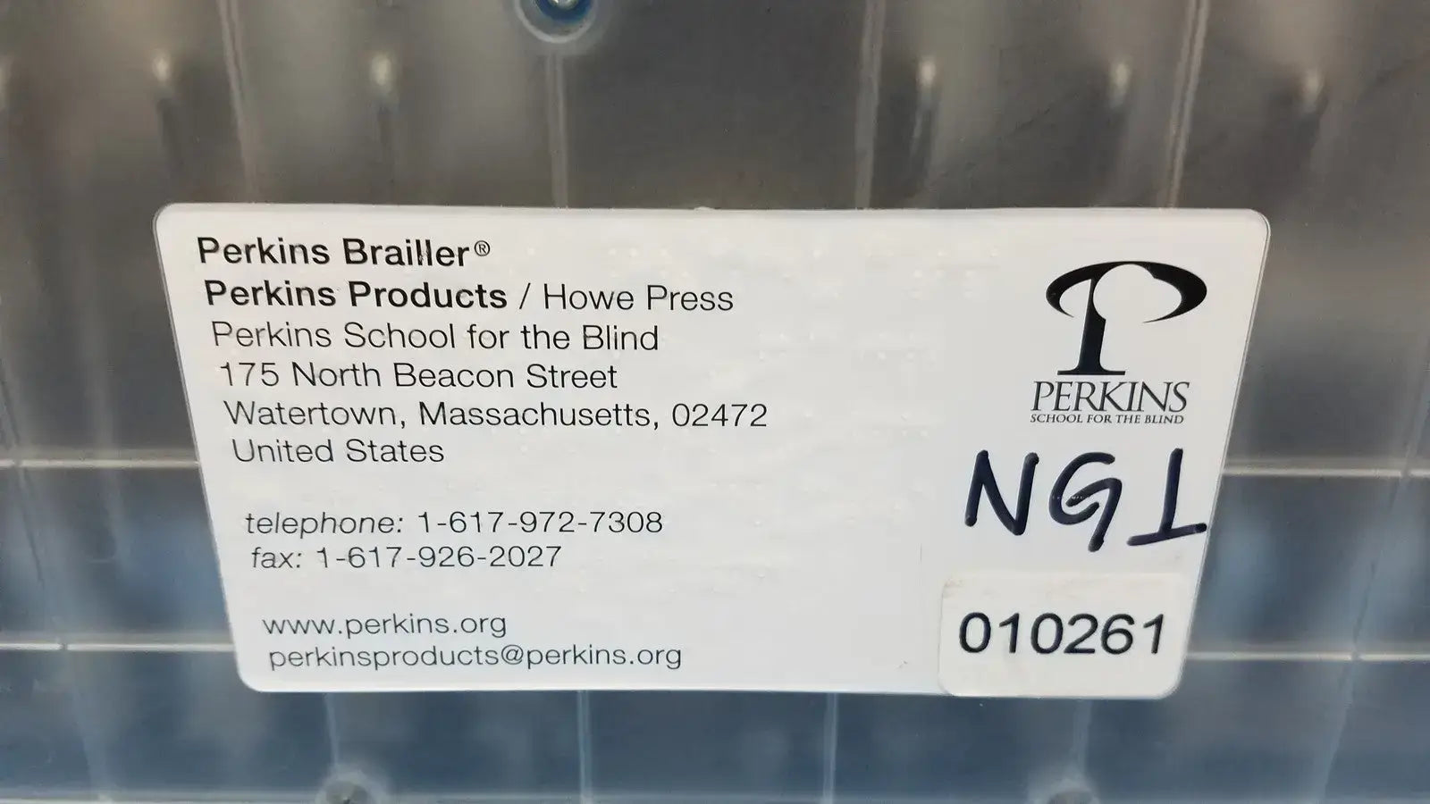 Perkins APH Brailler Blue Gray Portable Braille Braille Writer, as-is (for parts) product photo 10