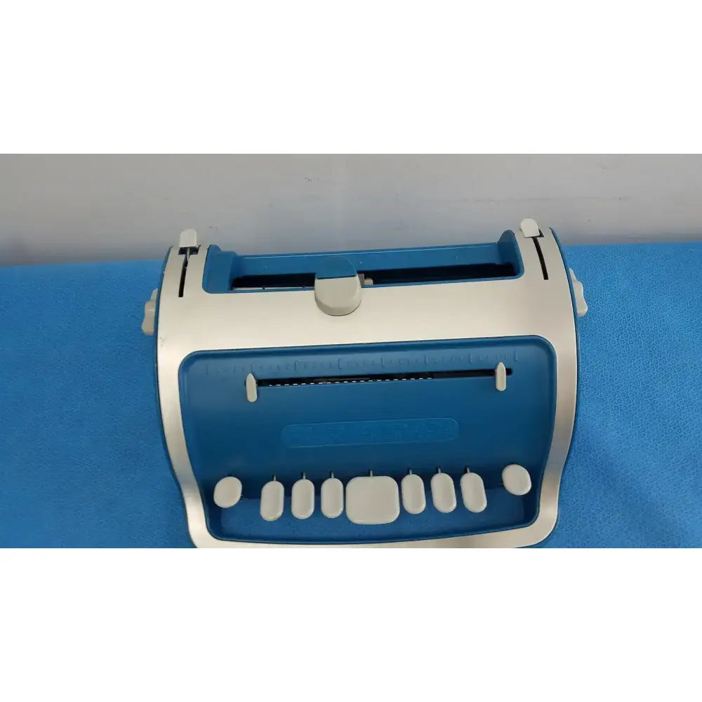 Perkins APH Brailler Blue Gray Portable Braille Braille Writer, as-is (for parts) product photo 2
