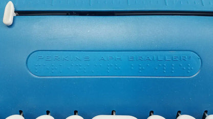Perkins APH Brailler Blue Gray Portable Braille Braille Writer, as-is (for parts) product photo 3