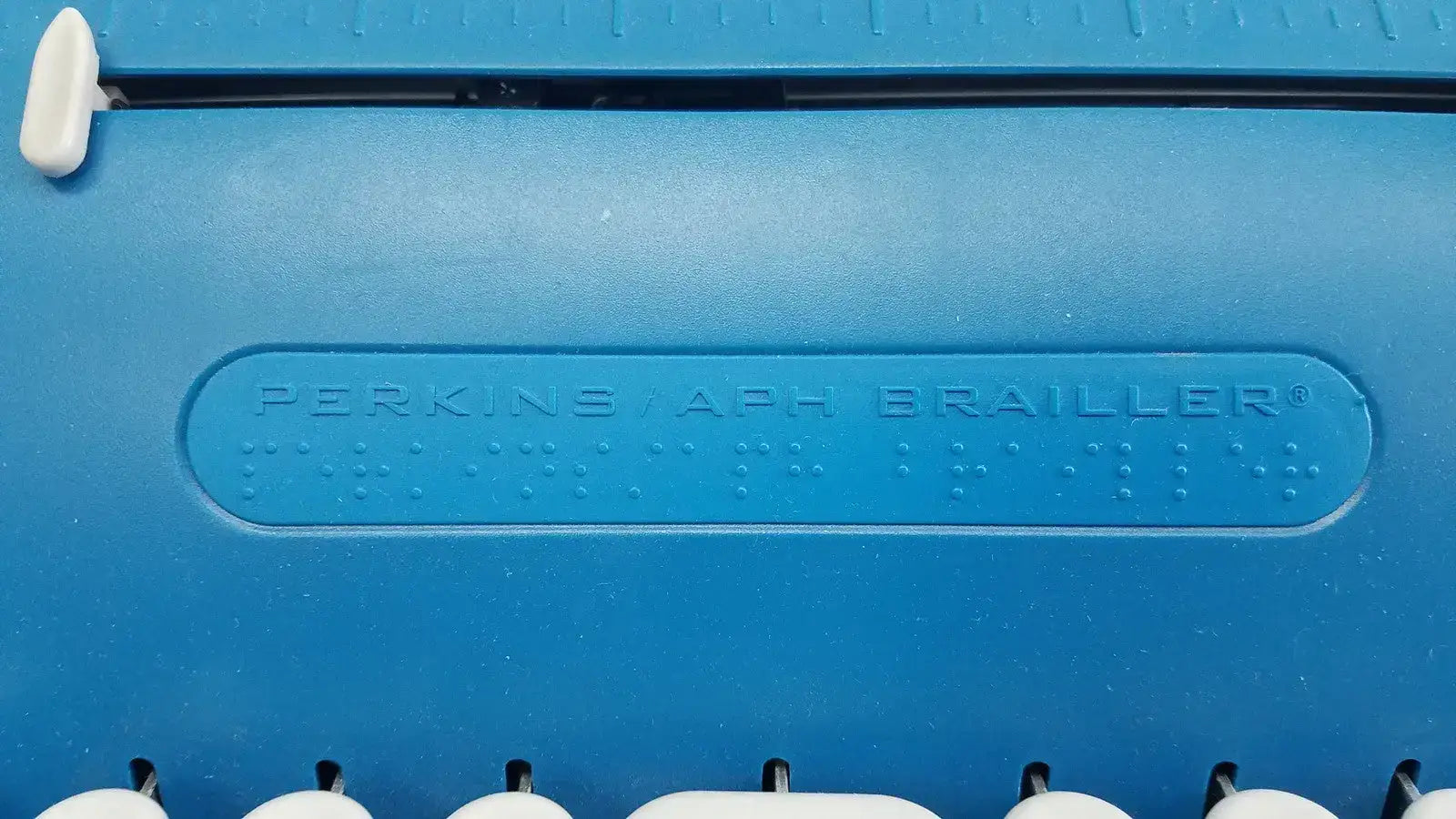 Perkins APH Brailler Blue Gray Portable Braille Braille Writer, as-is (for parts) product photo 3