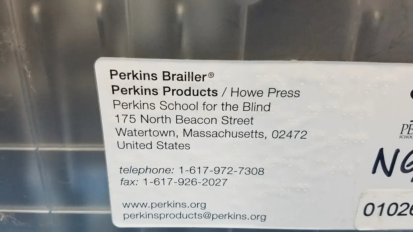 Perkins APH Brailler Blue Gray Portable Braille Braille Writer, as-is (for parts) product photo 9