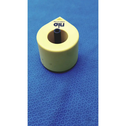 Yellow plastic persys medical nio adult simulation kit with black cylindrical insert for nio adult simulation use