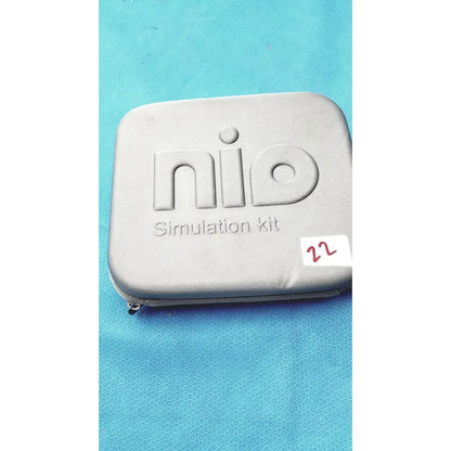 Silver persys medical nio adult simulation kit case with embossed logo and zipper closure for nio adult simulation