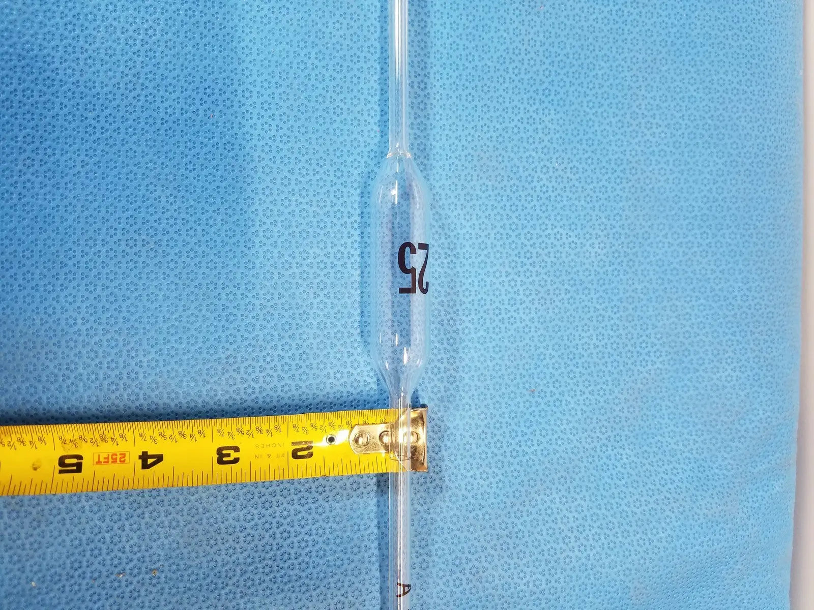 Pfeiffer Glass 25 mL – Borosilicate Laboratory Measuring Tube (Vintage) Pipette, second-hand product photo 4