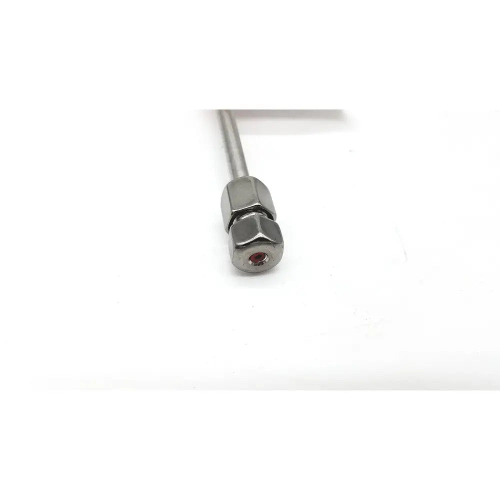 Silver metallic threaded pipe connector with hexagonal nuts and red tinted center hole for phenomenex 00f-4375-bo synergi 4u hydro rp 80a