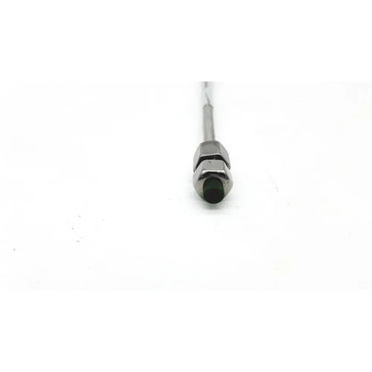 Silver metallic cable with hexagonal nut and green threaded end cap for phenomenex 00g-4450-e0 luna 5u hilic column
