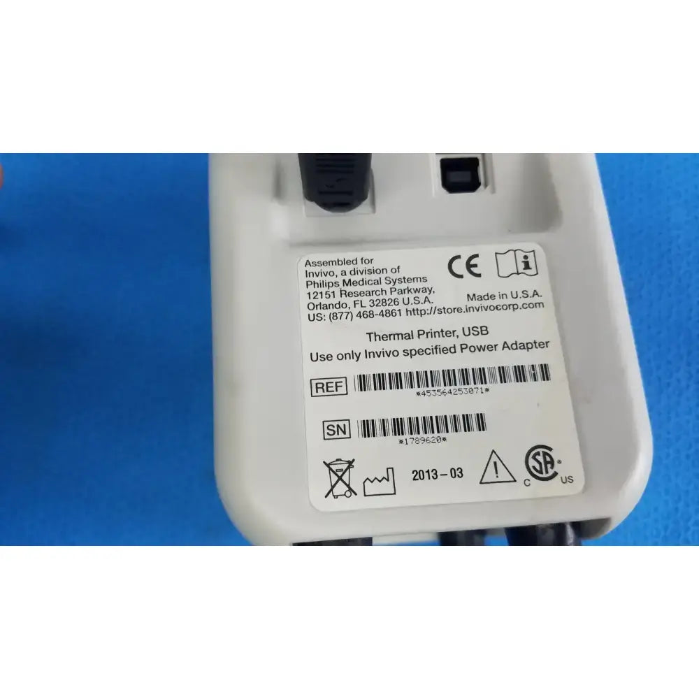 Philips 453564253071 Invivo USB Thermal Printer w/ Power Adapter & Output Cable Thermal Printer, second-hand product photo 7