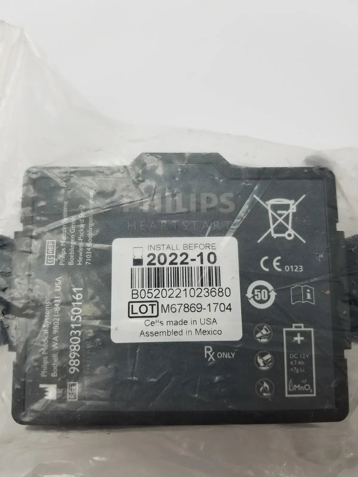 Philips 989803150161 Replacement Battery for Use with FR3 AED System Defibrillator Battery, new product photo 4