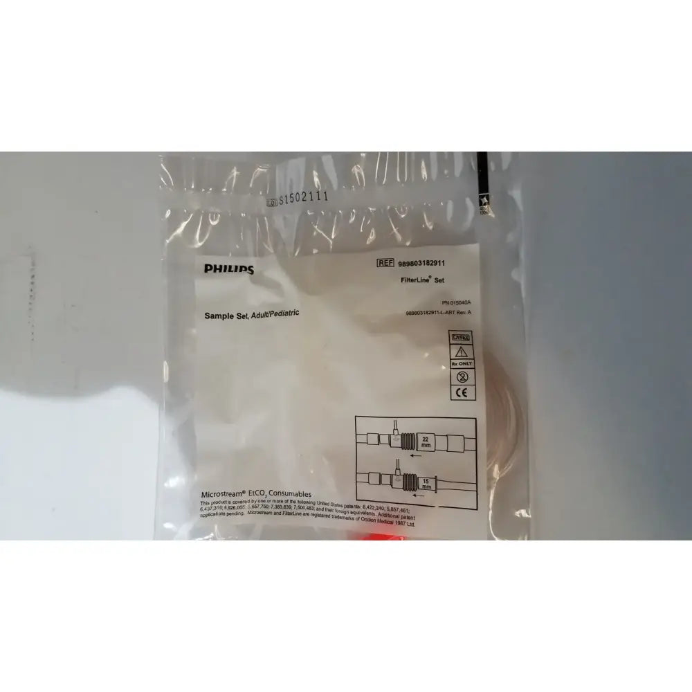 Reuse Medical Philips 989803182911 Microstream FilterLine Set – Adult/Pediatric Centrifuge Tubes, second-hand product photo 1