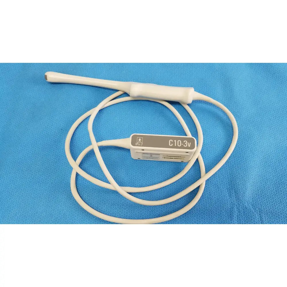 Reuse Medical Philips C10-3V IPX-7 Ultrasound Transducer Probe - B1ZP7N Medical Sensors & Ultrasound Probes, second-hand product photo 1