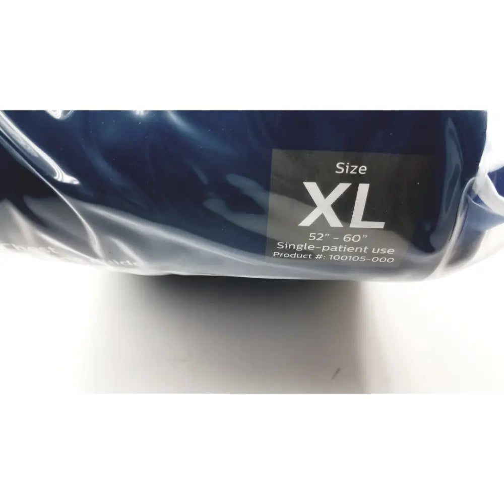 Dark blue philips clear chest comfort band xl inflatable medical device wrapped in clear plastic for single use