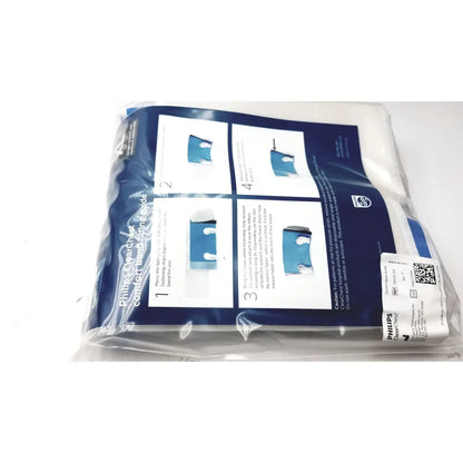 Philips clear chest comfort band x large in blue and white packaging with holding guide for chest comfort use