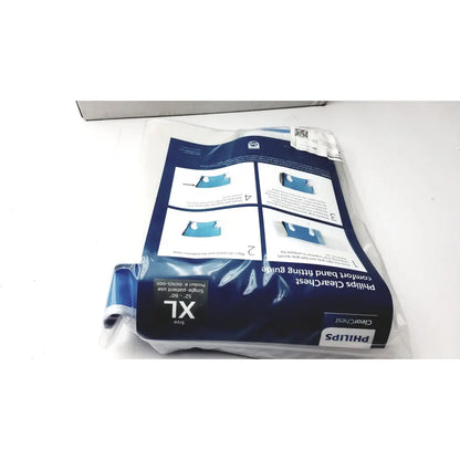 Philips clear chest comfort band fitting guide in blue and white packaging for extra large size case of 6 units