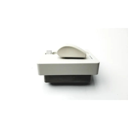 White plastic doorbell with rounded push button and silver metal switch for philips compact adapter ultra sound accessories