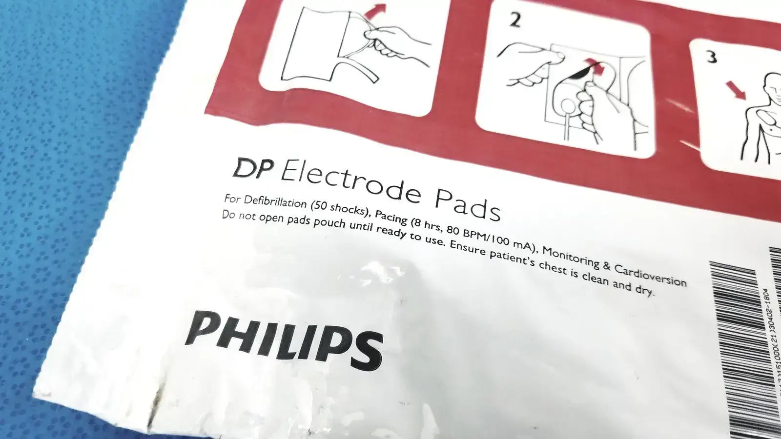 Philips DP Electrode Pad for Instructional Use Only Check Expiry Date Before Use Electrode Pad, as-is (for parts) product photo 4