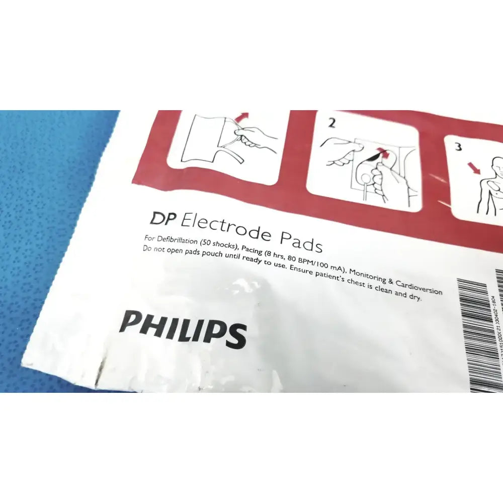 Philips DP Electrode Pad for Instructional Use Only Check Expiry Date Before Use Electrode Pad, as-is (for parts) product photo 4